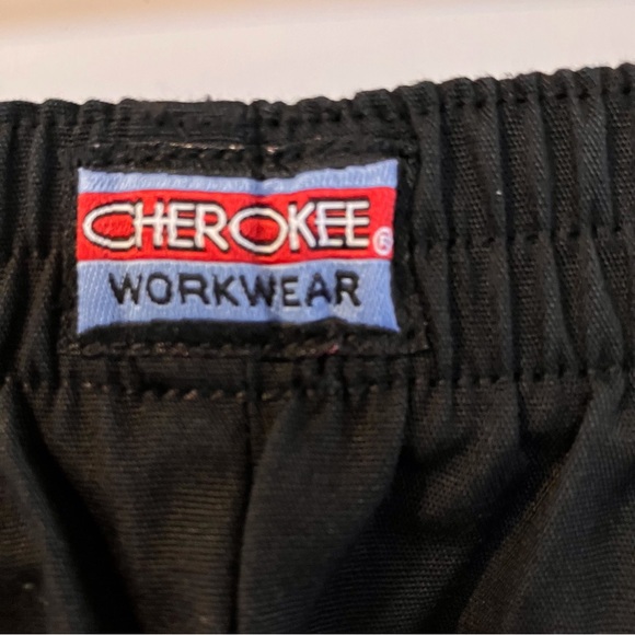 Cherokee workwear elastic waist scrub pants. Size L. Black. - Picture 3 of 8